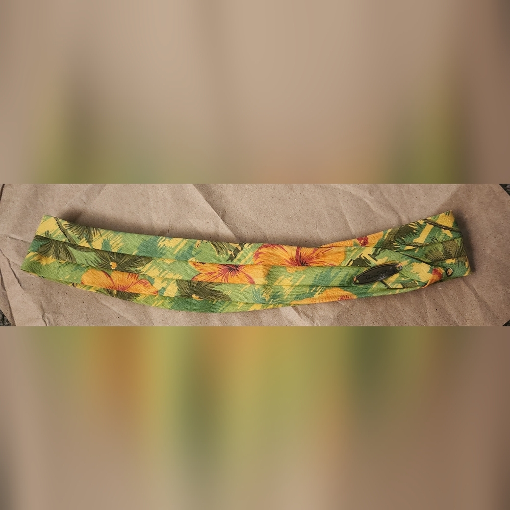 Hat Band PANAMA JACK Unisex Floral Green/Orange/Yelliw EUC Hat Band - Picture 6 of 6